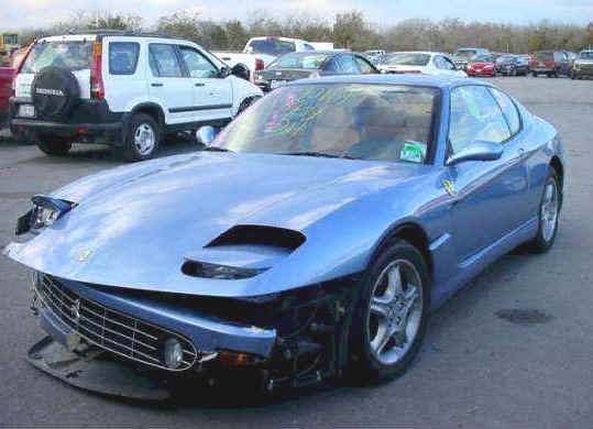 Crashed Ferrari 456GT