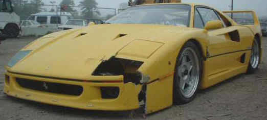 Crashed F40 Ferrari - For Sale
