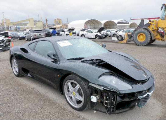 Crashed Ferrari 360 Modena