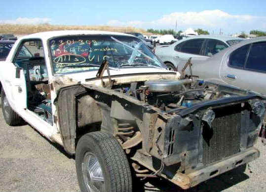 Old Mustang Salvage Car For Sale