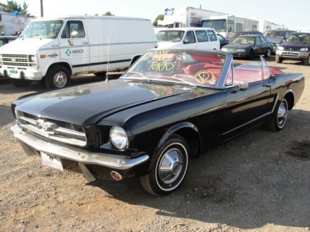 Black '65 Ford Pony Mustang 289 Convertible For Sale Cheap