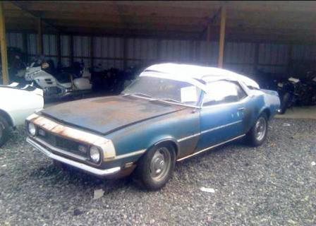 '68 Chevy Convertible Blue Camaro