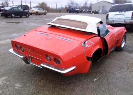 '71 Chevy Convertible Red Corvette