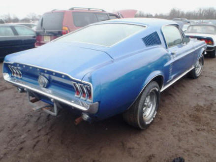 Blue 67 Ford Fastback Mustang For Sale Cheap
