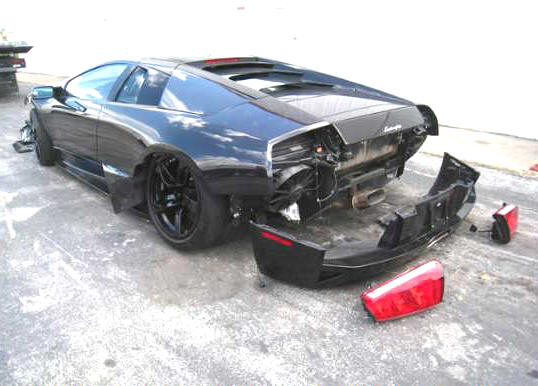 Damaged Lamborghini Mucielago AWD