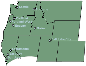 Northwest Region Map