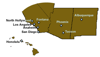 Southwest Region Map