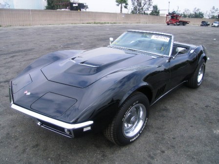 Black '68 Chevy C3 Corvette 427 Convertible