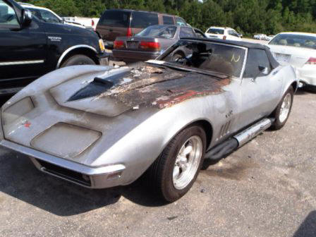 Silver Convertible Chevrolet 1969 Convertible C3 Coupe