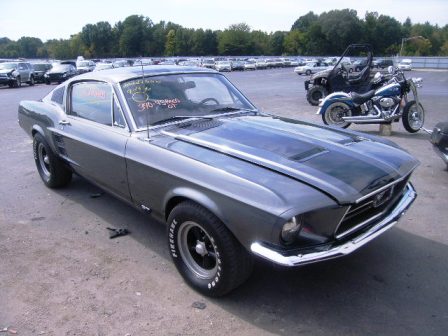 Grey Metallic '67 Fastback Ford Mustang