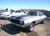 Silver Black 69 Chevrolet Camaro